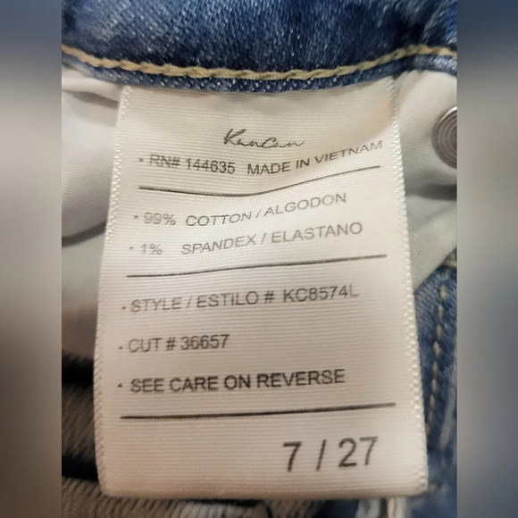 KanCan - Distressed, Frayed Ankle Jeans - Size 7/27 - Light Wash - Picture 8 of 11